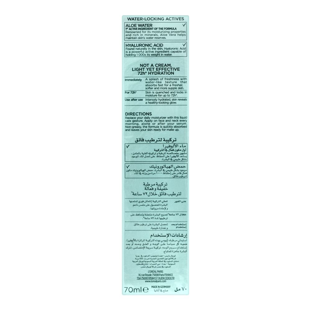 L'Oreal Paris Hydra Genius Aloe Water, Normal To Dry Skin, 70ml - Image 3