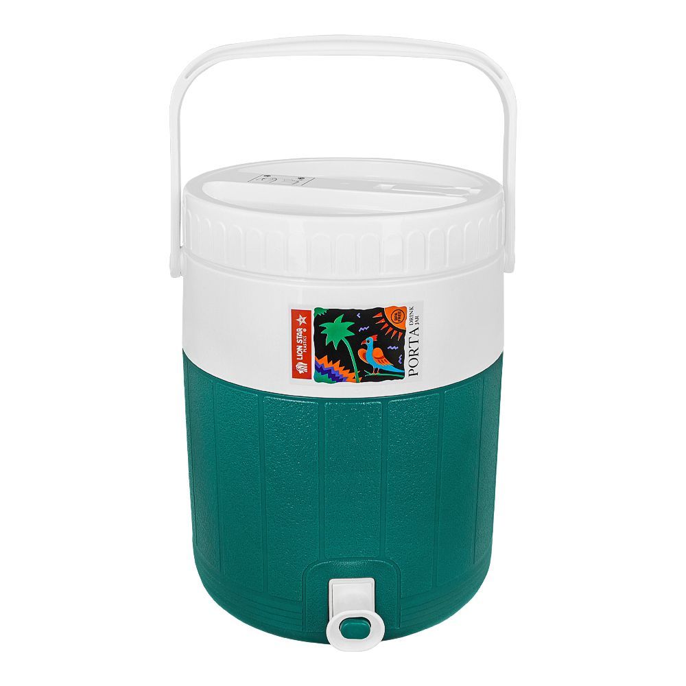 Lion Star Porta Drink Jar, Water Cooler, 8 liter Capacity, Green, D-28 - Main Image