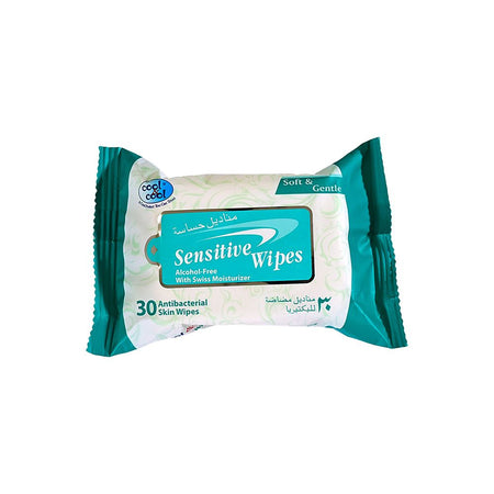 Cool & Cool Sensitive Anti-bacterial Skin Wipes, Alchol-Free, 30-Pack - Main Image