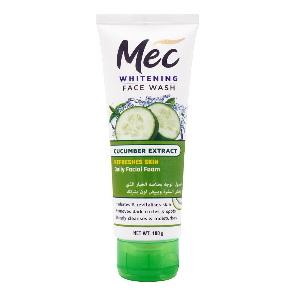 Mec Whitening Cucumber Extract Face Wash, 100g - Main Image