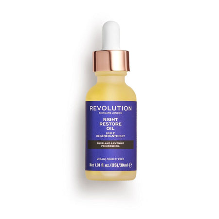 Makeup Revolution Skincare Squalene Night Restore Oil Night Serum, 30ml - Main Image