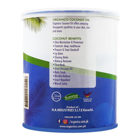 Organico Cold Pressed Coconut Oil, Can, 500ml - Image 3