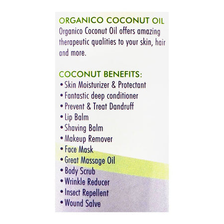 Organico Cold Pressed Coconut Oil, Can, 500ml - Image 4