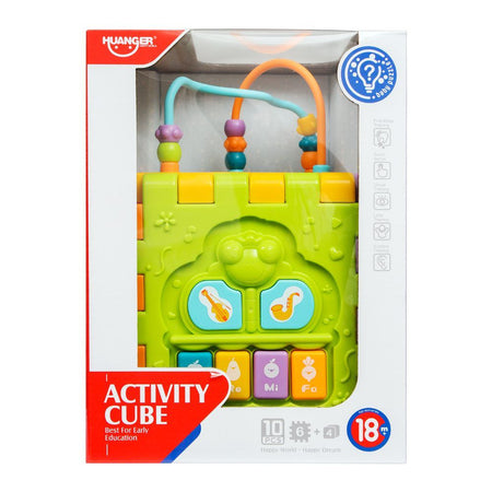 Huanger Activity Cube With Light & Music, 10 Pieces, 18m+, HE0527 - Image 2