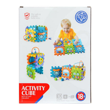 Huanger Activity Cube With Light & Music, 10 Pieces, 18m+, HE0527 - Image 3