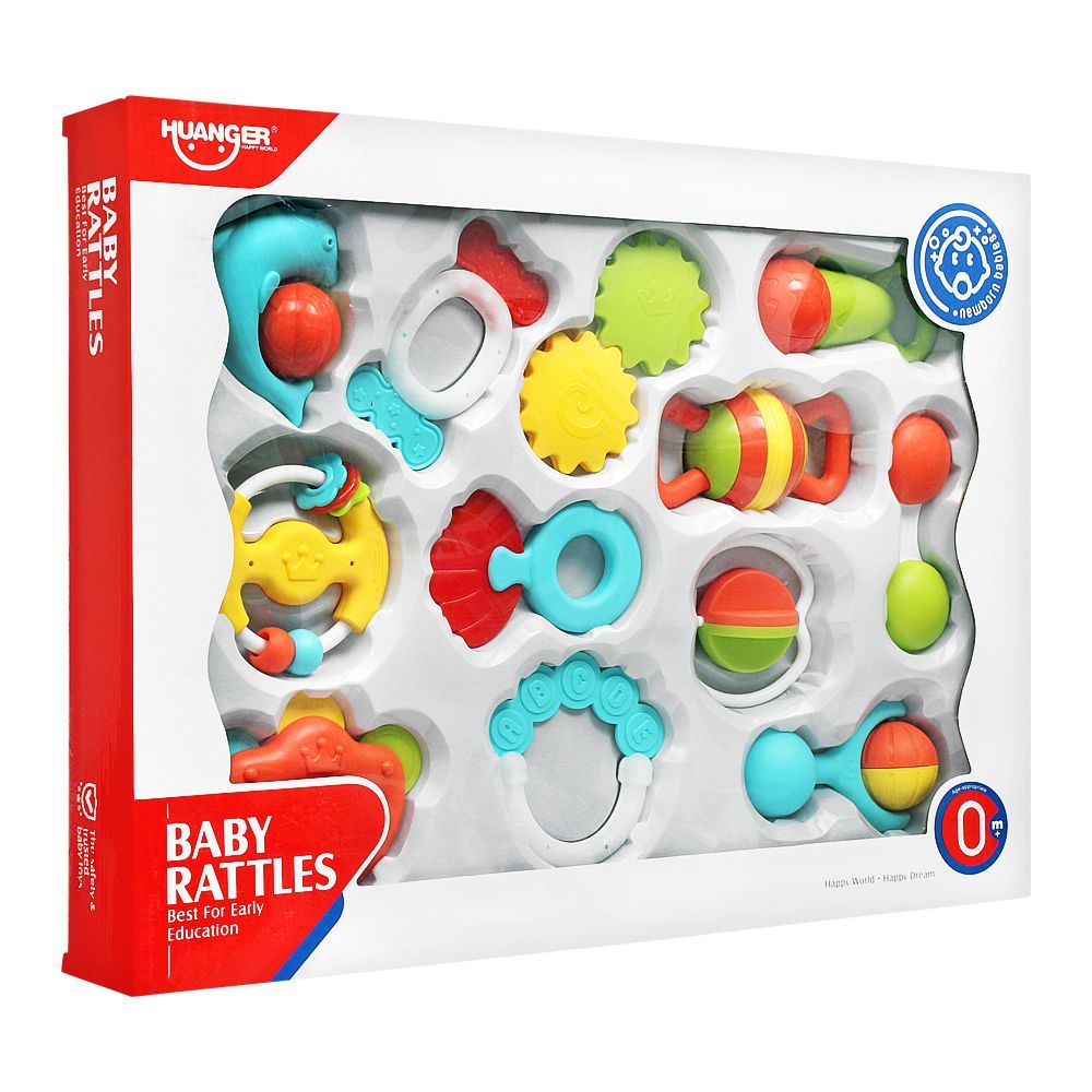 Huanger Baby Rettles, 12 Pieces, 0m+, HE0149 - Main Image