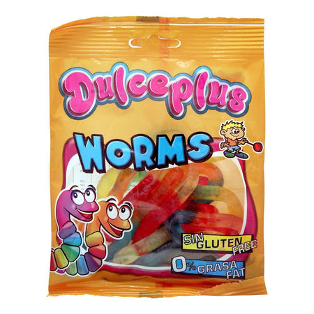 Dulceplus Worms Jelly, Gluten Free, Pouch, 100g - Main Image