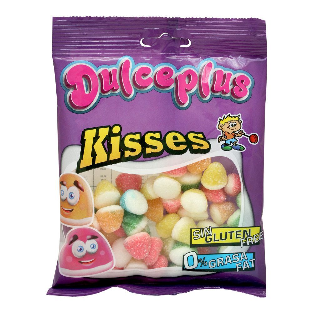 Dulceplus Mini Kisses Jelly, Gluten Free, Pouch, 100g - Main Image