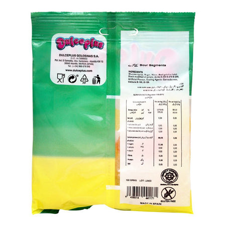 Dulceplus Sour Segents Jelly, Pouch, 100g - Image 2