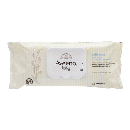 Aveeno Daily Care Face And Body Baby Wipes, 72-Pack - Main Image