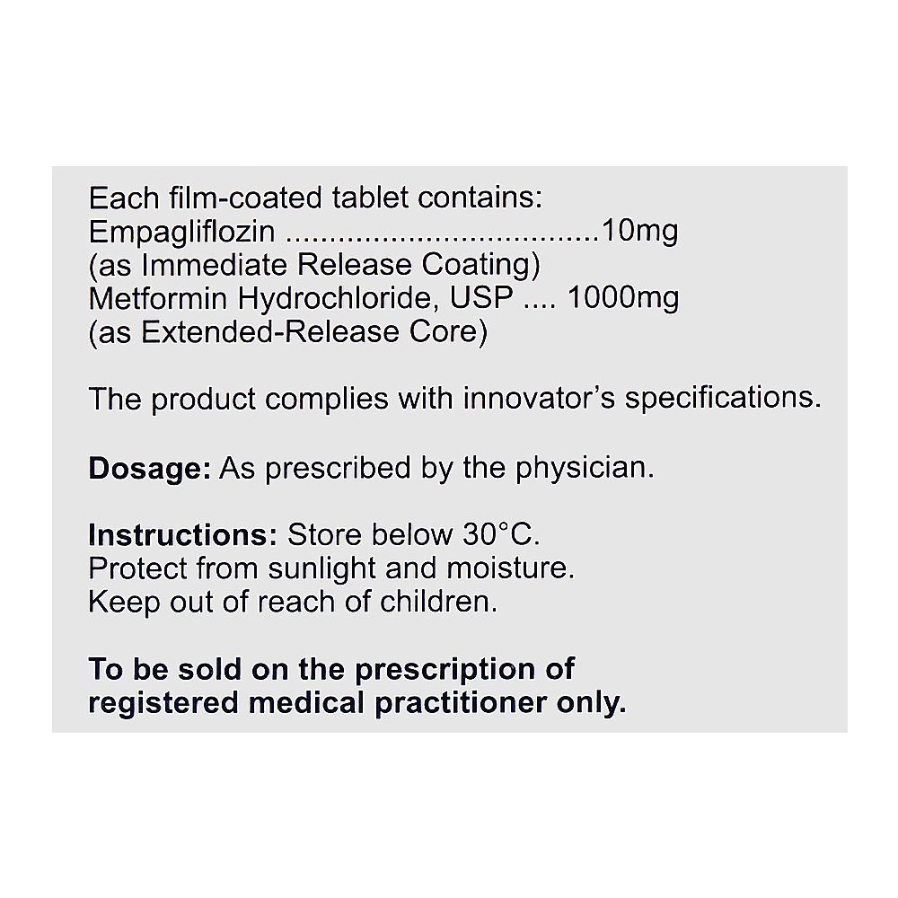 Hilton Pharma Xenglu-Met XR Tablet 10/1000mg Box, 14-Pack - Image 3