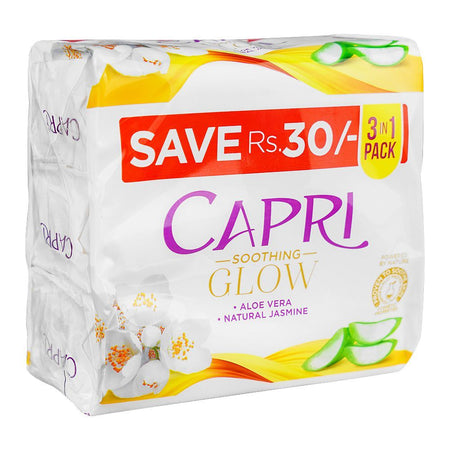 Capri Glow Jasmine White Soap, 3x150g - Main Image