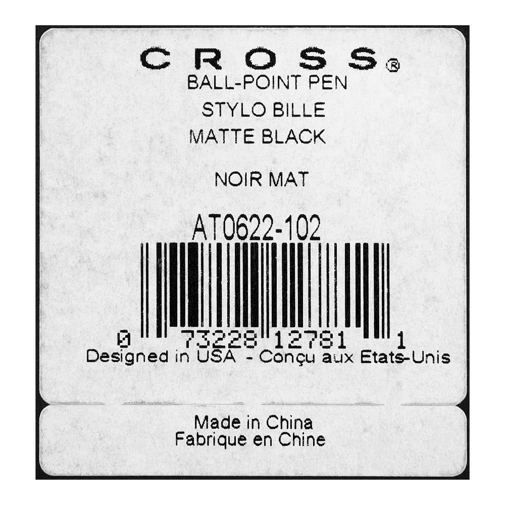 Cross Click Classic Matt Black Ballpoint Pen With Chrome Appointments, Black Medium Tip, AT0622-102 - Image 5