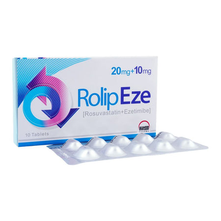 Hilton Pharma Rolip Eze Tablet, 20mg + 10mg, 10-Pack - Main Image