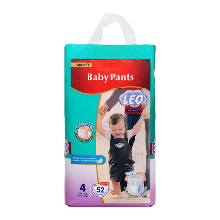 Leo Plus Super Fit Baby Pants Large No. 4, 9-14Kg, 52-Pack - Main Image