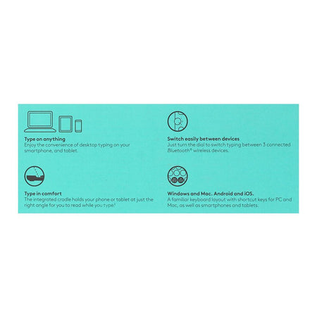 Logitech Bluetooth Multi-Device Keyboard, White, K480 - Image 5
