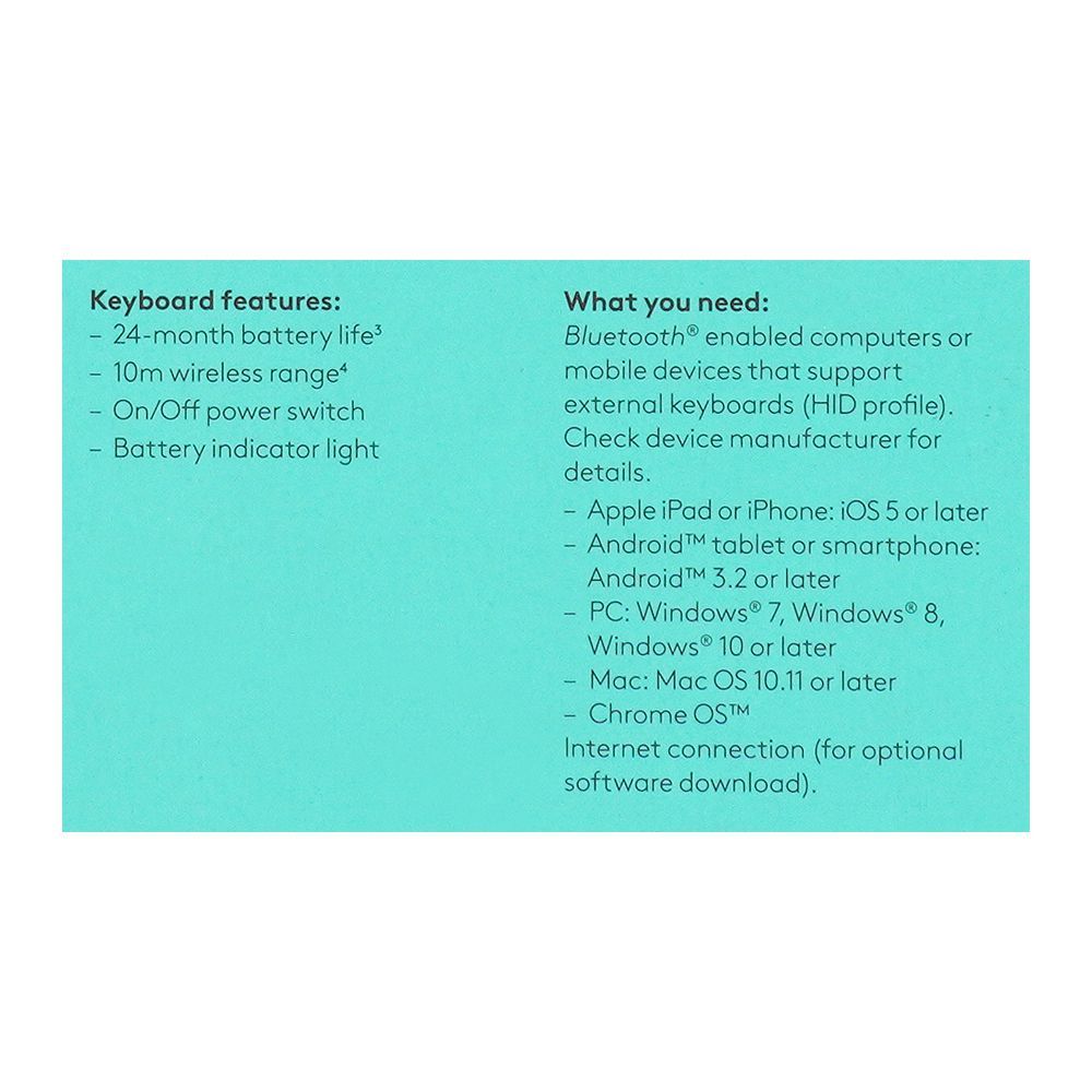 Logitech Bluetooth Multi-Device Keyboard, White, K480 - Image 6