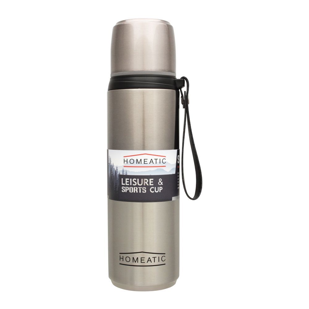 Homeatic Steel Sports Water Bottle, Silver, 750ml, KD-1015 - Main Image