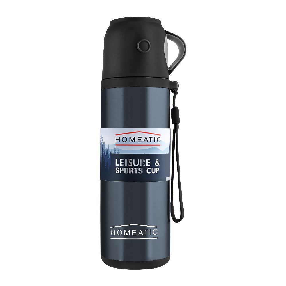 Homeatic Steel Sports Water Bottle, Blue, 500ml, KD-597 - Main Image
