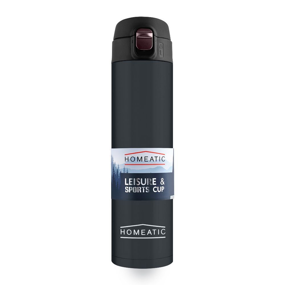 Homeatic Steel Sports Water Bottle, Blue, 500ml, KD-837 - Main Image