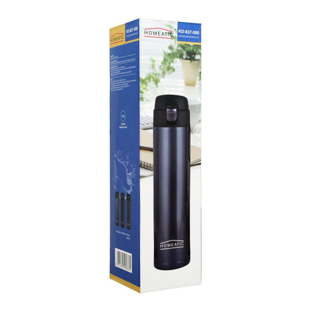 Homeatic Steel Sports Water Bottle, Blue, 500ml, KD-837 - Image 2