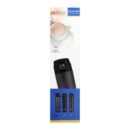 Homeatic Steel Sports Water Bottle, Blue, 500ml, KD-837 - Image 4