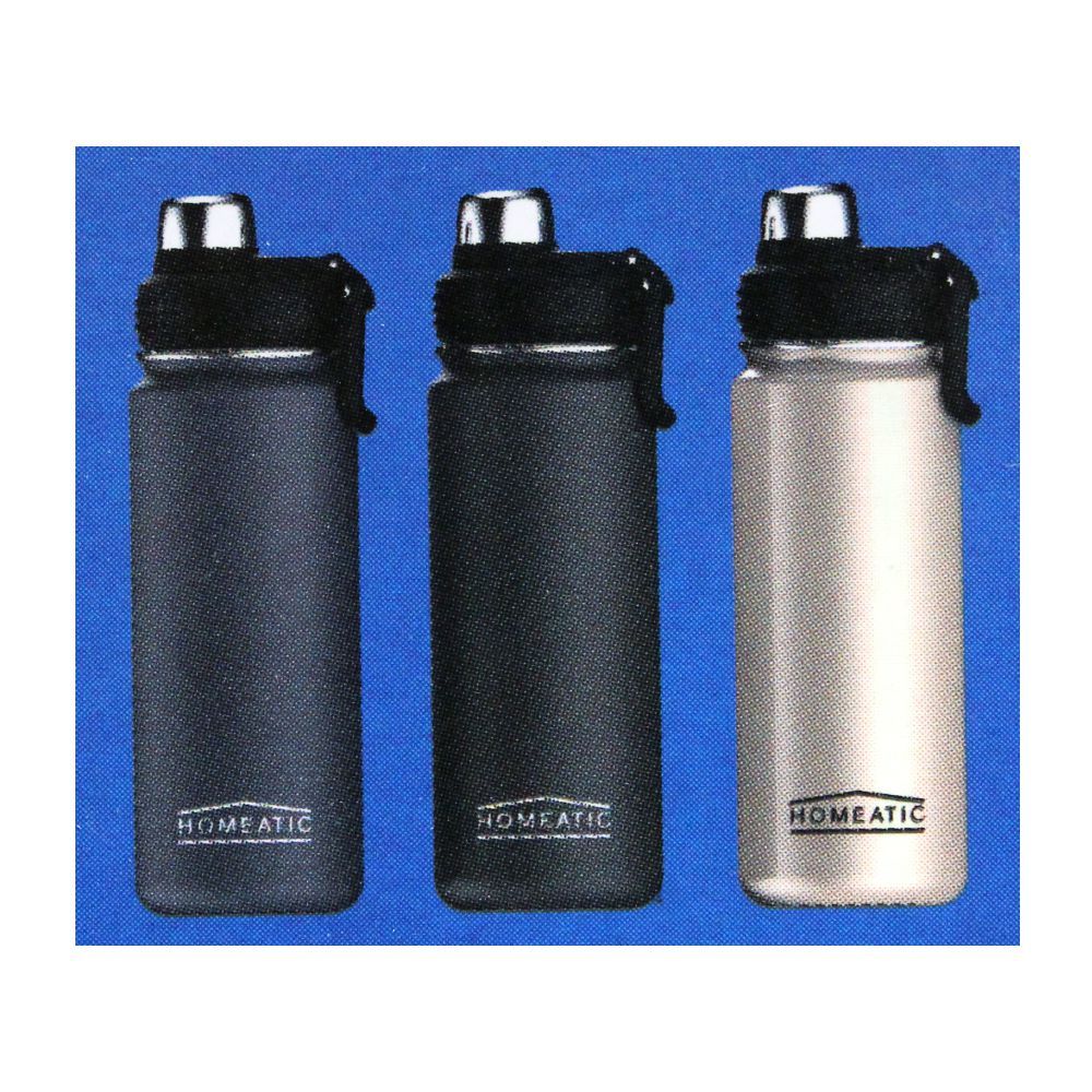 Homeatic Steel Sports Water Bottle, Black, 650ml, KD-859 - Image 5