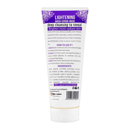 Derma Shine Fairness Facial Lightening Wash + Scrub + Mask, 200g - Image 2