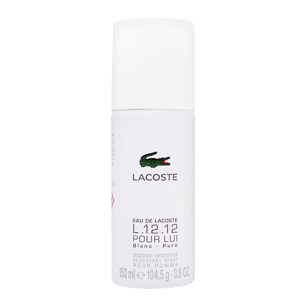 Lacoste Eau De Lacoste L.12.12 Blanc Pure Deodorant Spray, 150ml - Main Image
