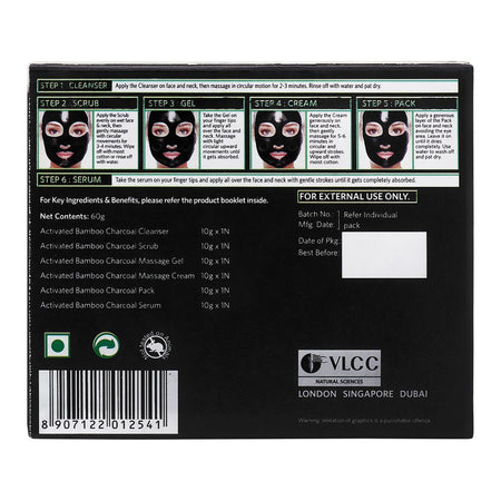 VLCC Natural Sciences 7-In-1 Activated Bamboo Charcoal Facial Kit, 60g - Image 2