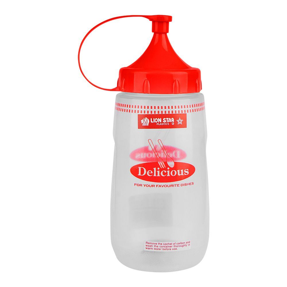 Lion Star Plastic Bistro Sauce Keeper, 475ml, Red, TS-47 - Main Image