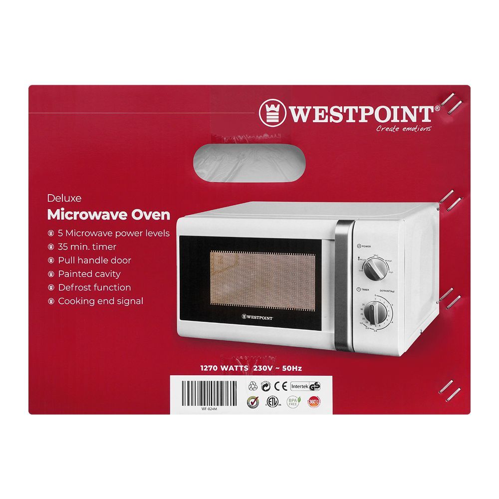 West Point Deluxe Microwave Oven, 20 Liters, WF-824 - Image 4