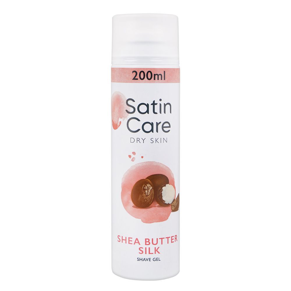 Gillette Satin Care Dry Skin Shea Butter Silk Shave Gel, 200ml - Main Image