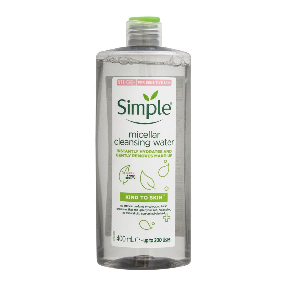 Simple Kind To Skin Micellar Cleansing Water, For Sensitive Skin, 400ml - Main Image