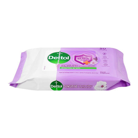 Dettol Sensitive 2-In-1 Skin & Surface Antibacterial Wet Wipes, 50-Pack - Image 2