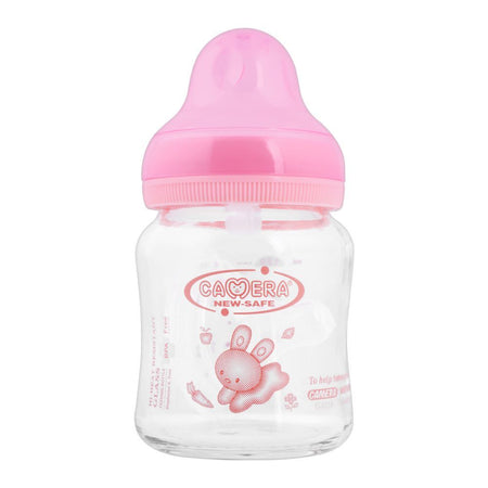 Camera Hi-Heat Resistant Glass Feeding Bottle, Wide Neck, 120ml, 22014 - Main Image
