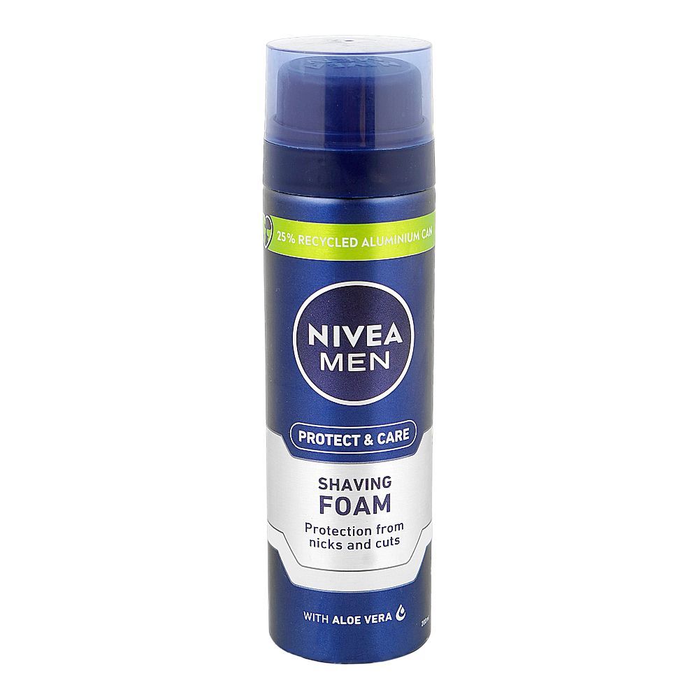 Nivea Men Protect & Care With Aloe Vera Shaving Foam, 200ml - Main Image