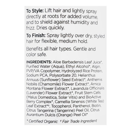 Andalou Sunflower & Citrus Medium Hold Hair Spray, 242ml - Image 3