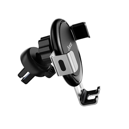 Hoco CA56 Metal Armour Air Outlet Gravity Care Mobile Holder, Black Silver - Image 2