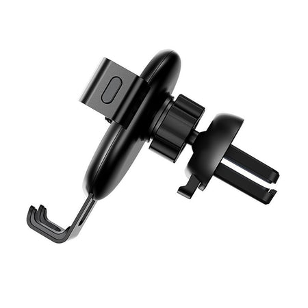 Hoco CA56 Metal Armour Air Outlet Gravity Care Mobile Holder, Black Silver - Image 3