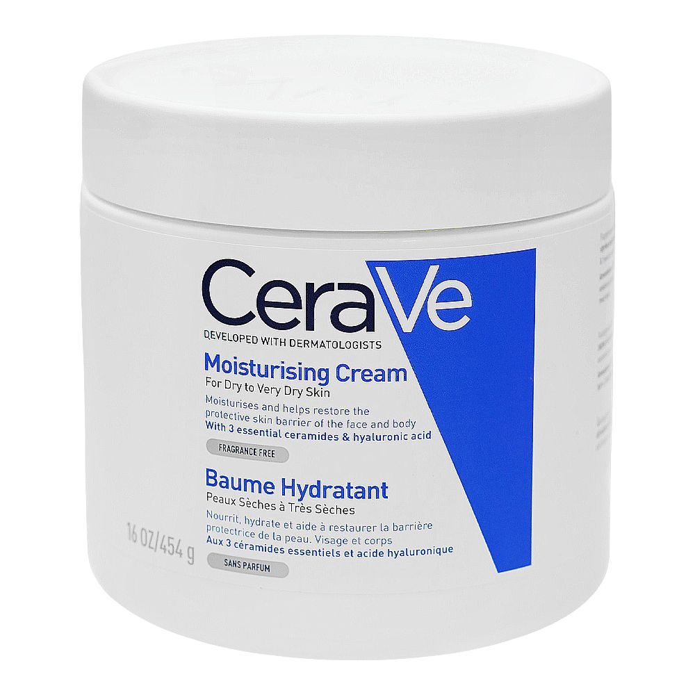 CeraVe Moisturizing Face and Body Cream with Hyaluronic Acid and Ceramides - Main Image