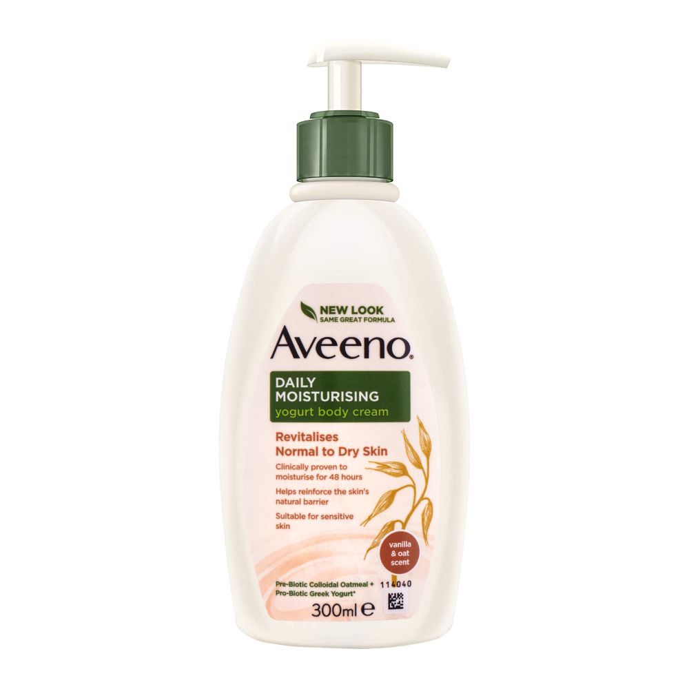 Aveeno Daily Moisturising Yogurt Body Cream, Normal To Dry Skin, 300ml - Main Image
