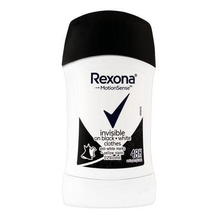Rexona Motion Sense Invisible On Black + White Clothes Deodorant Stick, 40g - Main Image