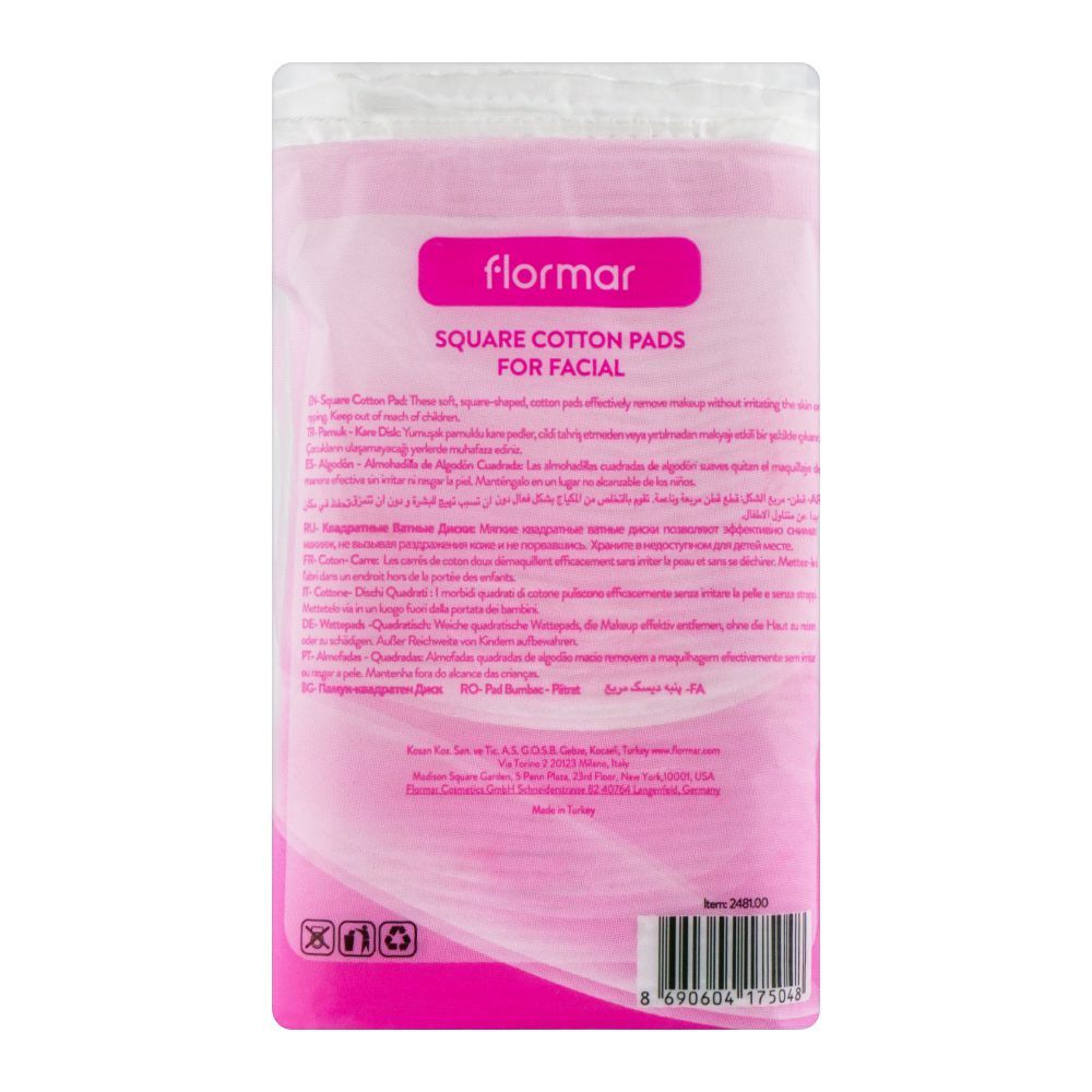 Flormar Square Cotton Pads, 50-Pack - Image 2