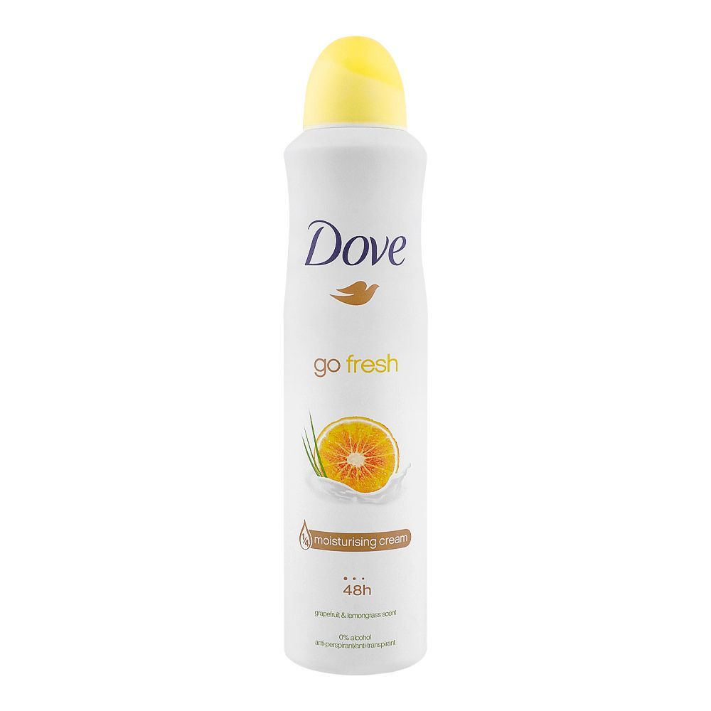 Dove Go Fresh Grapefruit & Lemongrass Scent Women Deodorant Spray, 250ml - Main Image