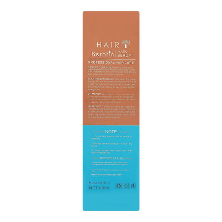 Keratin Nutrition Keratin Moisturizing & Smooth Hair Serum, Vitamin B5, Cement Ceramide, For Damaged Hair, 80ml - Image 3