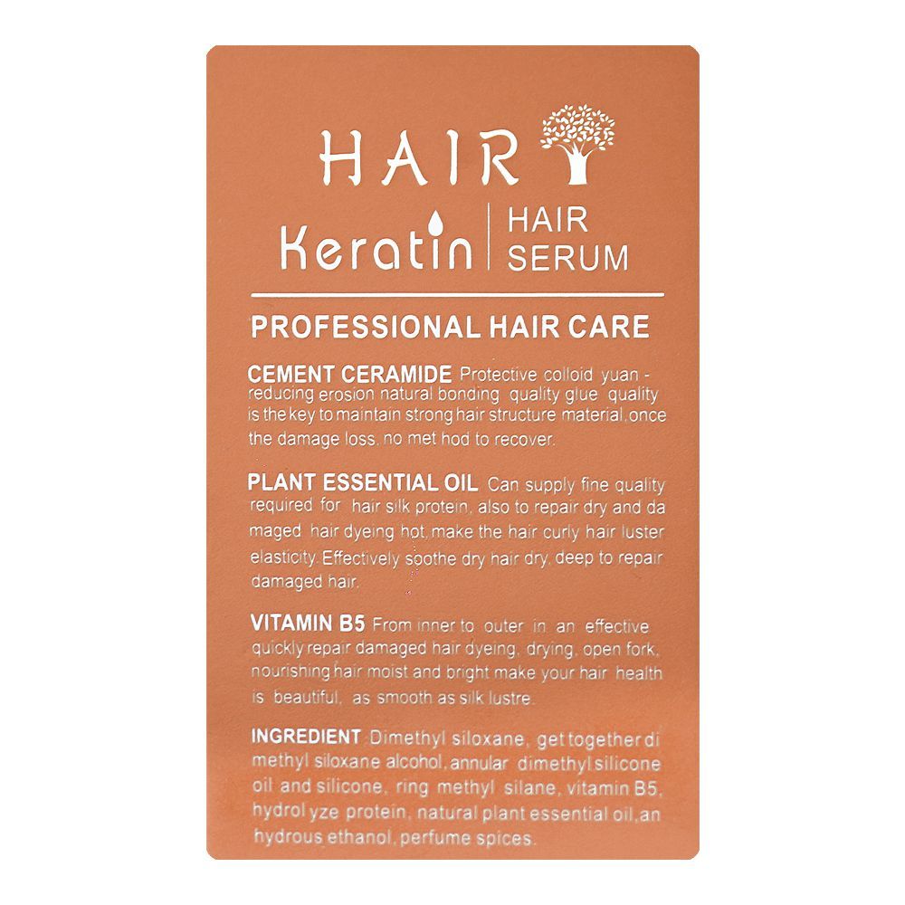 Keratin Nutrition Keratin Moisturizing & Smooth Hair Serum, Vitamin B5, Cement Ceramide, For Damaged Hair, 80ml - Image 4