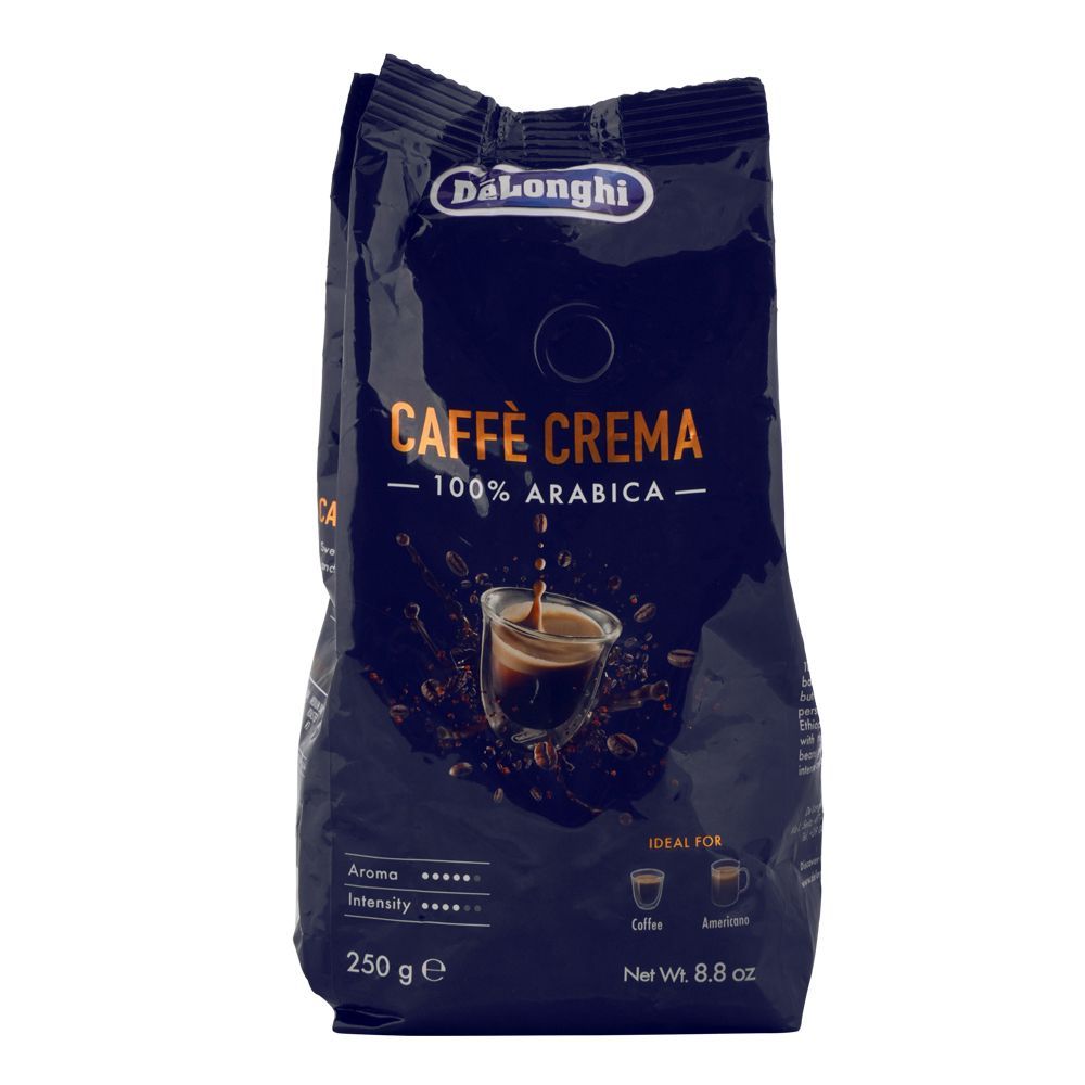 DeLonghi Caffe Crema 100% Aarabica Coffee Beans, 250g - Main Image