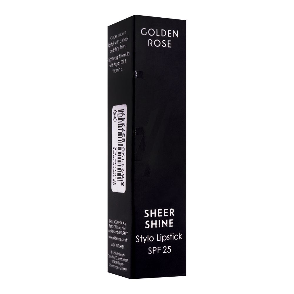 Golden Rose Sheer Shine SPF 25 Stylo Lipstick, 25 - Image 3