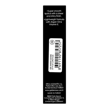 Golden Rose Sheer Shine SPF 25 Stylo Lipstick, 25 - Image 5